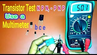 Transistor Test N P N P N P Use a Multi meter [upl. by Treblih797]