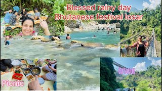 Blessed Rainy Day  Bhutanese festival losar  picnic 🧺vlog  Bhutan Samtse [upl. by Brooks]