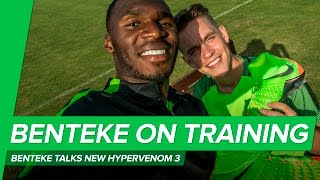 Christian Benteke what are your favorite exercises  Interview with Benteke [upl. by Nomit]