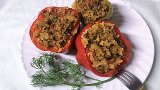 Authentic DOLMA  Armenian Vegetarian Stuffed Peppers amp Squash [upl. by Suehtomit512]