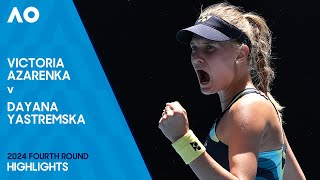 Victoria Azarenka v Dayana Yastremska Highlights  Australian Open 2024 Fourth Round [upl. by Sinylg]