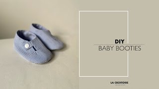 DIY Baby Shoes  How to sew at home baby booties  Easy sewing [upl. by Balcer]