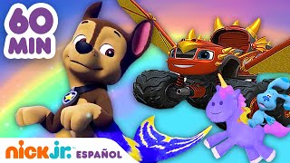 PAW Patrol Blaze y sus amigos  1 HORA de rescates mágicos  Nick Jr en Español [upl. by Blasius]