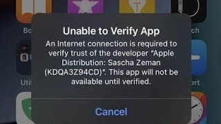 How To Fix Unable to verify app on iphone 2024  Unable To Verify app issue on iOS 17 [upl. by Murton]