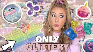 ✨GLITTER ONLY✨ FIDGET SHOPPING CHALLENGE 💖🌟🪄💍 [upl. by Nimad890]