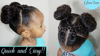 Quick and Easy hairstyle for Kids  Childrens Hairstyles  GlamFam [upl. by Ettelracs335]