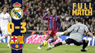 FULL MATCH Real Madrid 0  3 Barça 2005 RELIVE RONALDINHO’S GREATEST GAME AT FC BARCELONA [upl. by Lemuela84]