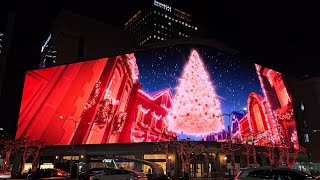 4K신세계스퀘어 수많은 외국인들 핫플레이스 2024 크리스마스 미디어파사드2024 Shinsegae Square Christmas Media Facade [upl. by Giavani]