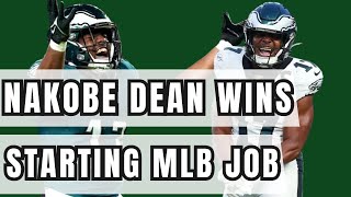 BREAKING Nakobe Dean wins starting MLB spot over Devin White [upl. by Llenreb829]