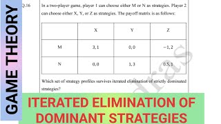 iterated elimination of dominant strategies IEDS  Game theory [upl. by Yborian]