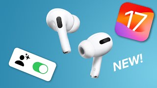 iOS 17 NEW Airpods Features [upl. by Noseimaj781]