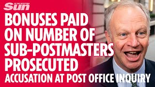 POST OFFICE SCANDAL Were prosecutors paid BONUSES on number of subpostmasters prosecuted [upl. by Ellison845]