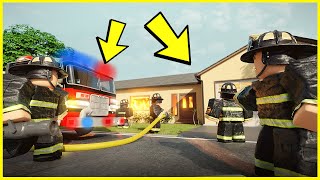 I BECAME A FIREFIGHTER IN EMERGENCY SIMULATOR Roblox [upl. by Lelia]