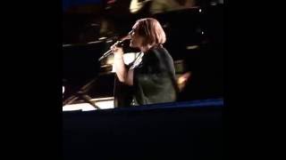 Adele Glastonbury  Saying Amazing and Jumping  Hello  Live 2016 [upl. by Swanson709]