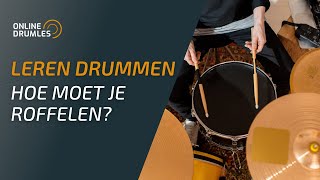 Leren drummen hoe moet je roffelen  Online Drumles 261 [upl. by Pik924]