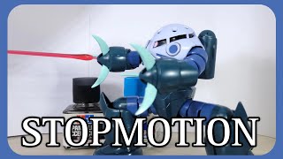 Gunpla stop motion Zgok battle [upl. by Stortz305]