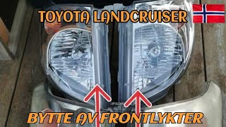 Nye Frontlykter Toyota LandcruiserPrado LC120 [upl. by Elleinod926]