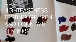 Lightfastness testing gel pen and fountain pen inks [upl. by Trakas]