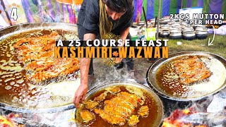 Indias Largest 25Course NONVEG Feast  KASHMIRI WAZWAN at a KASHMIRI WEDDING in Srinagar 🇮🇳 [upl. by Cornel]