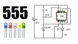 LED intermitente con 555 muy sencillo [upl. by Helbonna]