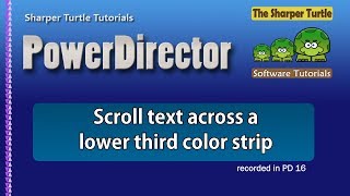 PowerDirector  Scroll text across a lower third color strip [upl. by Kinimod]