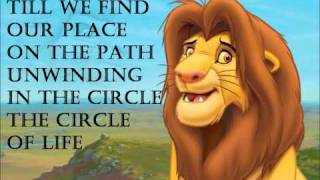 The Lion King  Circle of life with lyrics [upl. by Toms593]