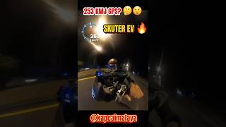 Skuter EV top speed 253 kmj go pro kapcaimalaya [upl. by Alahcim]