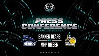 Bakken Bears v MHP Riesen  Press Conference  Basketball Champions League 202223 [upl. by Hong]