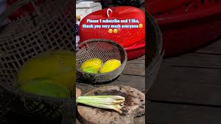 Lemongrass 😊😊 viralshort fruit asmr satisfying india lemongrass shorts streetfoood stress [upl. by Hazeghi]