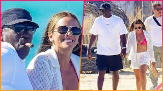 Michael Jordan and his glamorous wife Yvette Prieto move to SaintTropez as the NBA icon smokes a [upl. by Enovad]