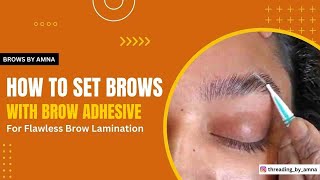 How To Set Brows With Brow Adhesive  Brows By Amna [upl. by Ericksen584]