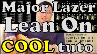 Lean on  Major Lazer  tab guitar lesson chords music tuto FR guitare accord [upl. by Pearse238]