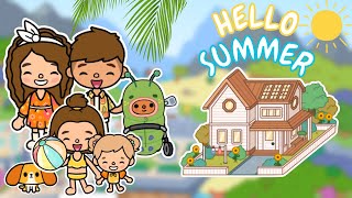 Summer House ☀️🍉 Big Family Home 🌻 Toca Boca House Ideas 😎 TOCA GIRLZ [upl. by Annaet]