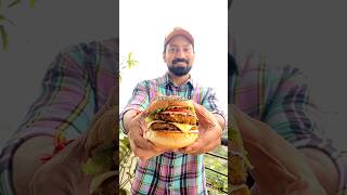 Chickpea Eggplant Patty burger  foodlifestyle Burger BurgerRecipe veggieBurger hungerherb [upl. by Elvyn739]