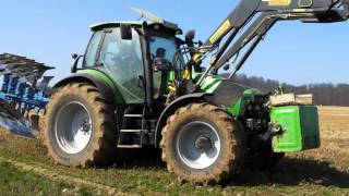 Deutz Fahr Agrotron 150 beim Pflügen 2012 [upl. by Earl414]