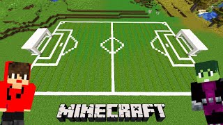 Minecraft DUPLA SURVIVAL  CONSTRUÇÃO do CAMPO DE FUTEBOL 216 [upl. by Yebot663]