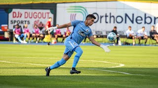 GOALKEEPER SCORES FROM HIS OWN PENALTY BOX  FirstEver Goalie Goal In USL League One History [upl. by Ltsyrk]