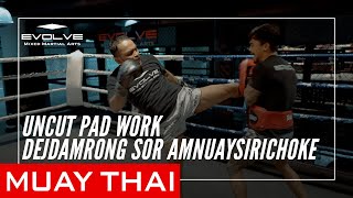 Uncut Pad Work With Dejdamrong Sor Amnuaysirichoke [upl. by Oicnerual]