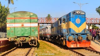 ট্রেনের ক্রসিং Double Line Crossing amp Single Line Crossing in Bangladesh Railway [upl. by Ahsinwad]