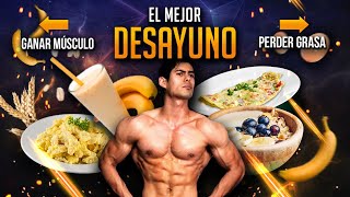 ¿QUÉ DESAYUNAR PARA GANAR MASA MUSCULAR Y PERDER GRASA [upl. by Anya596]