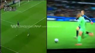 Neuer saves out of his area as Olly Kahn in World Cup 2002 [upl. by Ringo]