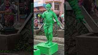 Green Man dancing trending funny funnyshorts funnygreenman funnyvideo trendingshorts shorts [upl. by Bradleigh]