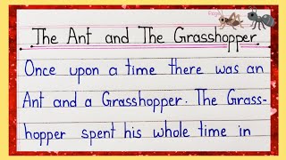 Story The Ant 🐜 and The Grasshopper 🦗 Story Writing  Moral of the Story  Short Story [upl. by Niltyak]