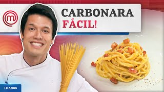 ESPAGUETE À CARBONARA com Leo Young  DICAS MASTERCHEF [upl. by Nolos918]