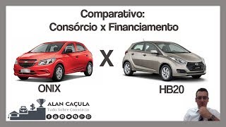 Onix e HB  Comparativo Consórcio x Financiamento [upl. by Ecarret500]