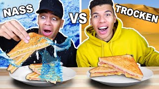 NASSES ESSEN VS TROCKENES ESSEN CHALLENGE   Kelvin und Marvin [upl. by Nivrag]