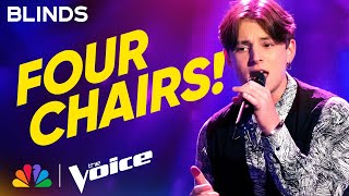 15YearOld Ryley Tate Wilson Stuns Coaches with quotDancing On My Ownquot  The Voice Blind Auditions [upl. by Alegnad]