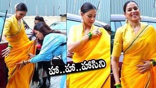 Genelia DSouza Looks STUNNING In Yellow Saree  Genelia DSouza Latest Video  Daily Culture [upl. by Idonah923]