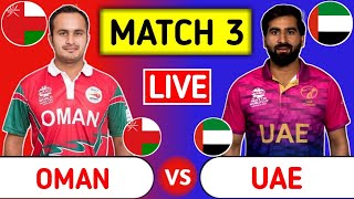 Oman vs UAE Live  Live Match amp Commentary  Match 3  Mens T20 Emerging Teams Asia Cup [upl. by Albarran319]