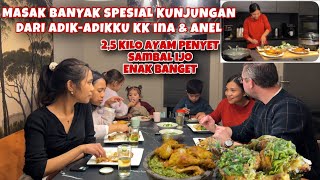 MASAK 25 KILO AYAM PENYET CABE IJO SPESIAL KUNJUNGAN DARI ADIKADIKKU [upl. by Nylitsirk]